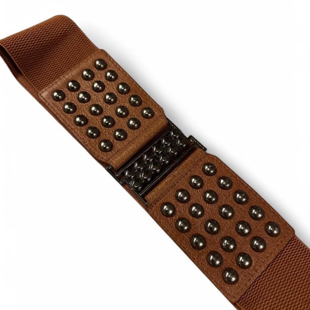 Women’s Brown Studded Belt